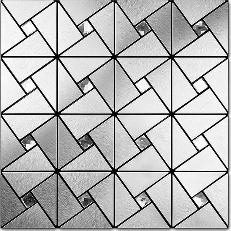 Carrelage auto-adhésif Vamos Tile, Argent argent