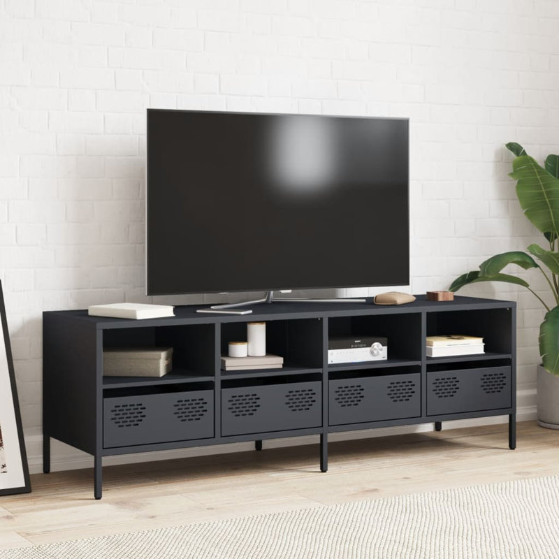Daumantas Unfinished TV Stand for TVs up to 24", Anthracite