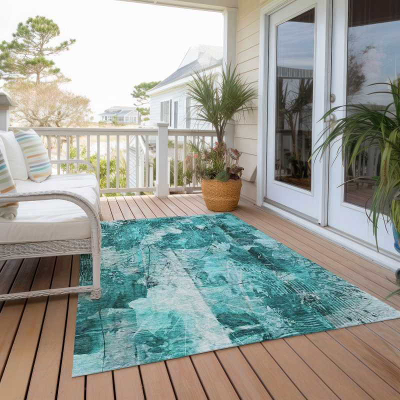 Tapis intérieur / extérieur Fellsmere, Rectangle 5 pi x 7 pi 6 po