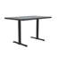 Table bistro Correll 30 x 60 Café, plateau rectangulaire en granit gris thermolaqué, base en T en fonte noire, plateau , patins de nivellement-101802490