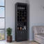 Armoire de bar Being Kava, double porte, deux tablettes, seize porte-bouteilles encastré - noir
