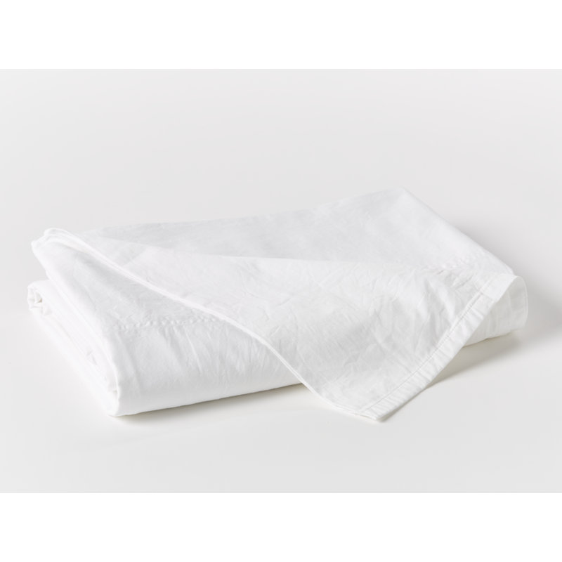 Cloud Soft Sateen Sateen Flat Sheet, Alpine White, Queen Flat Sheet
