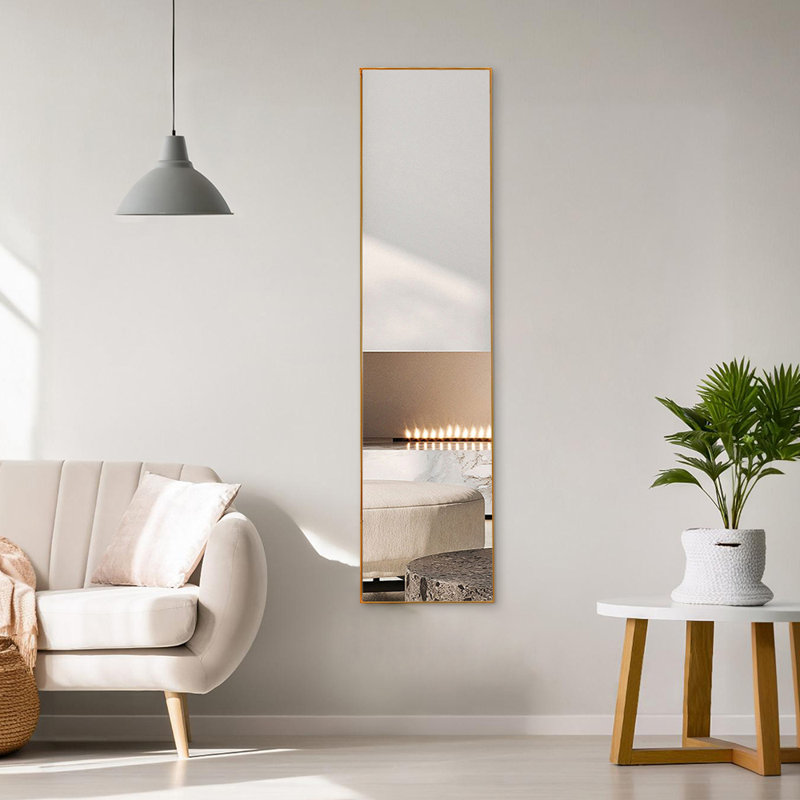 Metal Rectangle Mirror, Gold