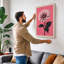 Pink Gerbera Study Botanical - Wrapped Canvas-2043262396-2043262391