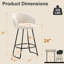 Tabouret de comptoir rembourré avec structure en métal-544041812-544041807