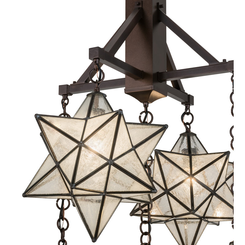 Lustre géométrique 5 lumières unique/à l’état Beaudin