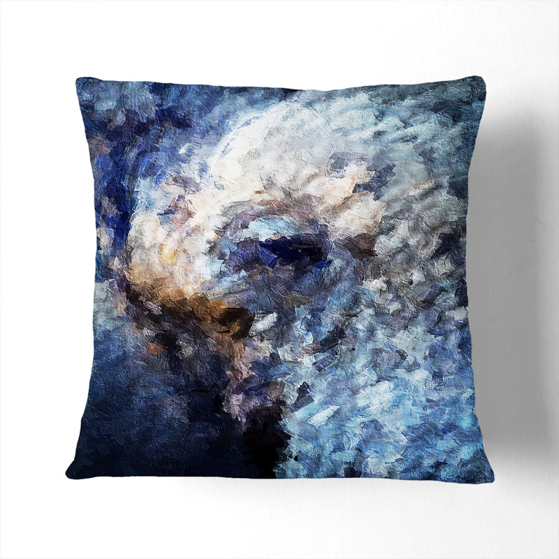 Abstract Square Throw Cushion, Black, 55cm H x 55cm W x 20cm D