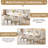 55.11" Modern Cream White Dining Table Set With 4 Chairs For Kitchen, Bar, Living Room-1663940018-1660943062
