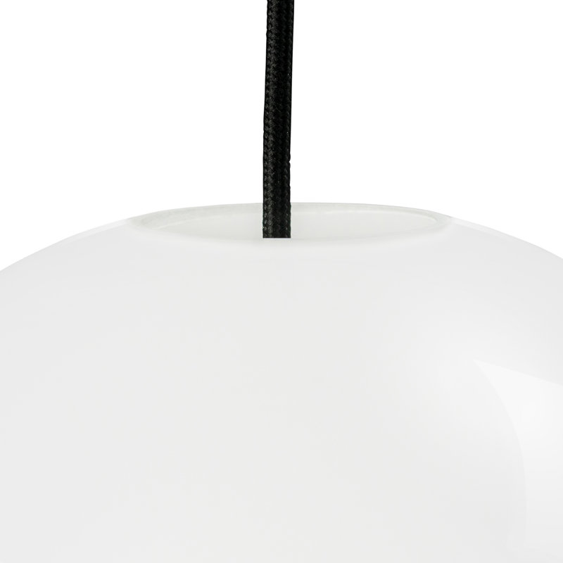 Cafè Opal 1 - Light White Single Pendant, 20" W x 20" D