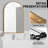 Arched Aluminum Alloy Wall Mirror, HD Glass Bathroom Vanity Mirror, Modern Decorative Arch Mirror for Bedroom, Living Room, Entryway-1053500657-1053500656