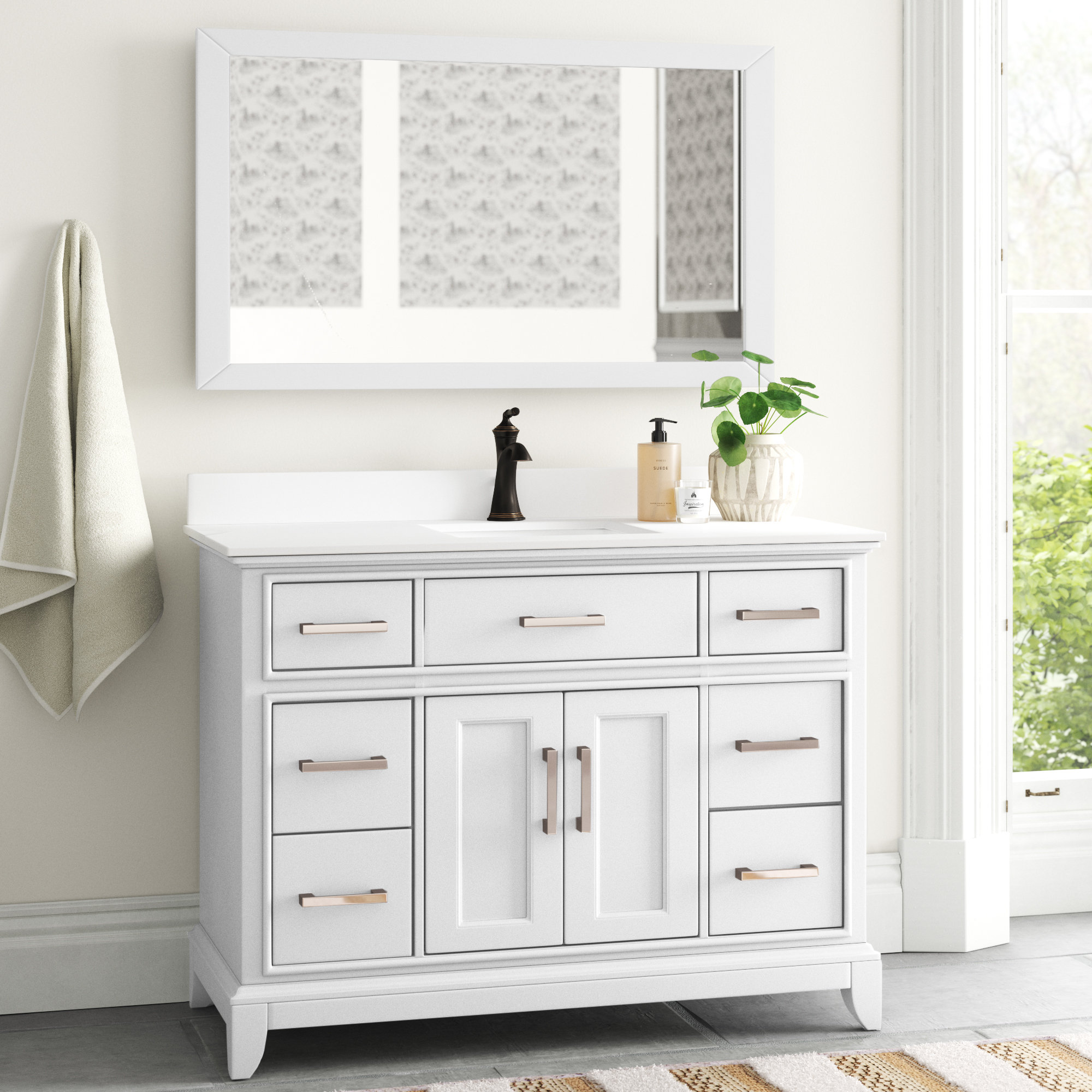 Red Barrel Studio® Valor 48'' Single Bathroom Vanity with Engineered