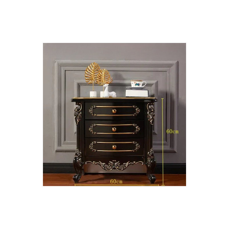Colleen Side Table European Nightstands Vintage Ordinary Style, Brown