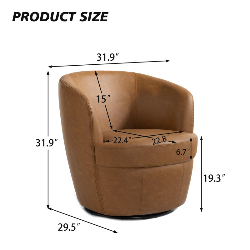 Fauteuil d'appoint Aunna, Marron clair