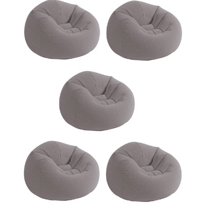 Intex Inflatable Contoured Beanless Bag Lounge Chair, Gray by Intex