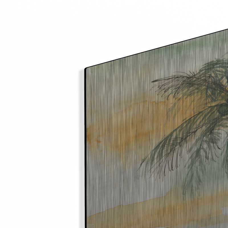 Art mural en métal «Island Sunset 2» par Chris Paschke, H 24 po x l 24 po