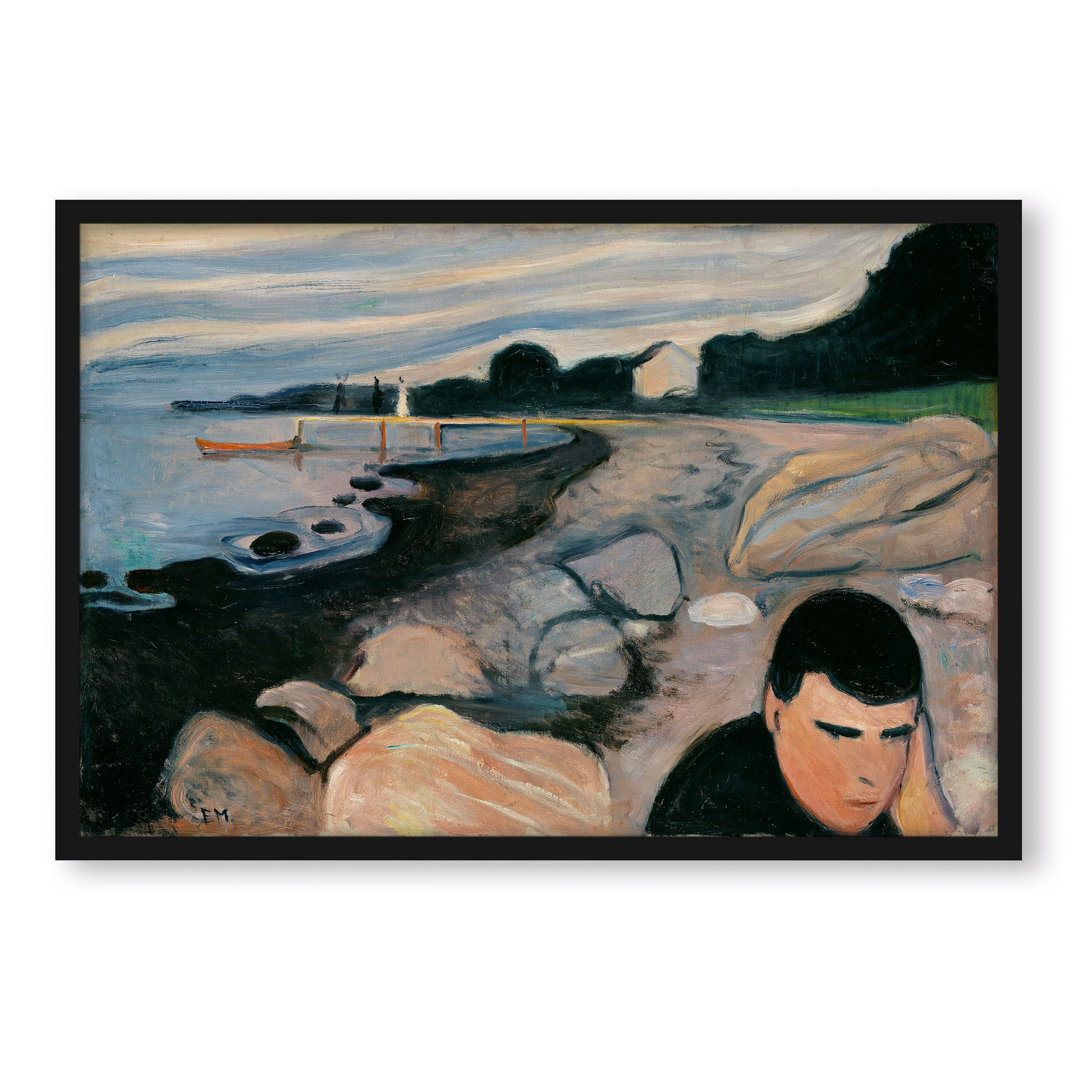 Gerahmter Kunstdruck Melancholy von Edvard Munch