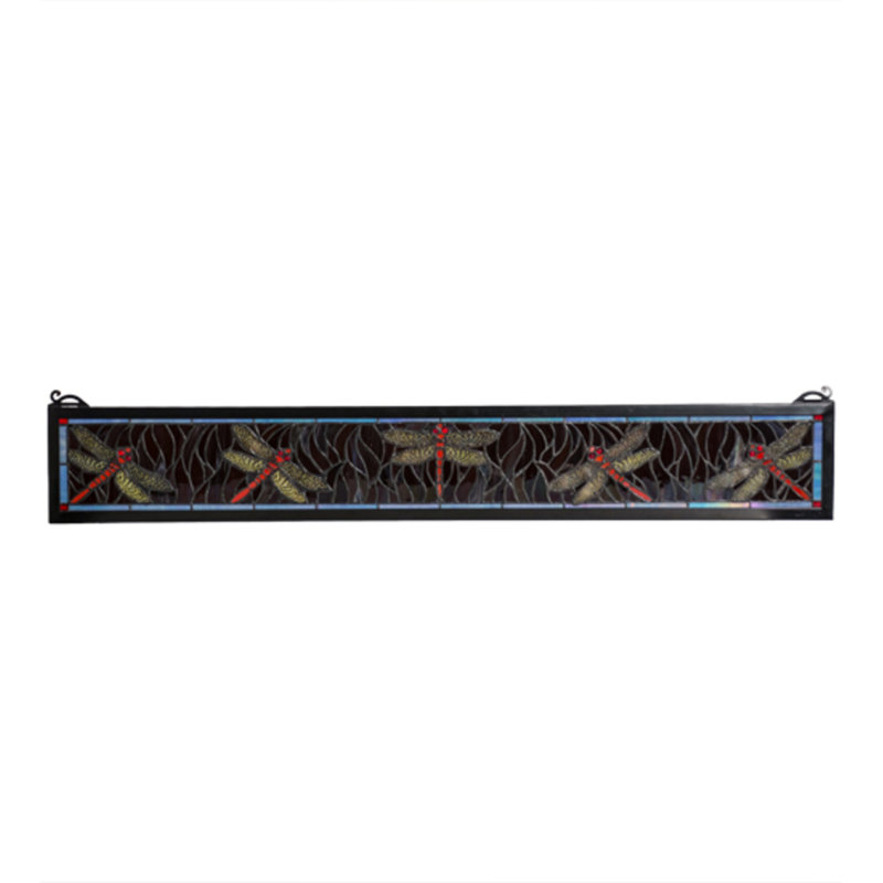 Victorian Tiffany Dragonfly Stained Glass Window
