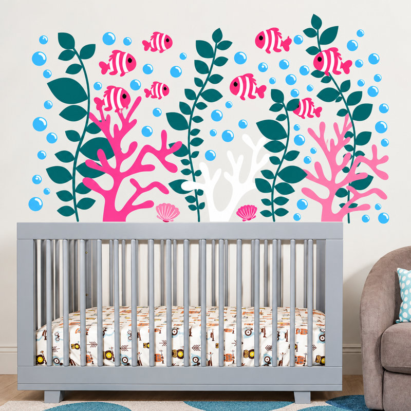 Nautical & Beach Non-Wall Damaging Wall Decal, Scheme A
