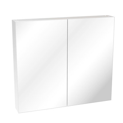 32'' X 28'' Bathroom Mirror Storage Cabinet, Aluminum Structure, Adjustable Shelving, Waterproof, Corrosion - Wall Mounted Silver Storage, Large Capacity Compartments, Formaldehyde