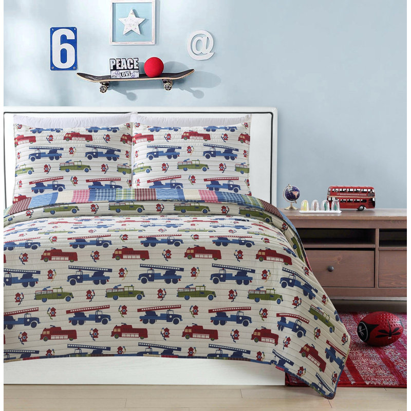 Ensemble de literie réversible fire engines Lowenthal, Double / Grand