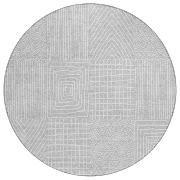  Machine Washable Indoor/Outdoor Chantille ACN990 Green Area Rug