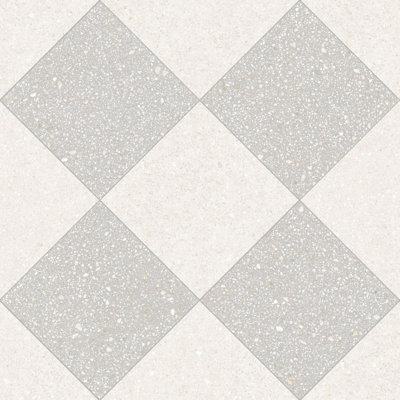 Lithos 12X12 Checkerboard Blanco And Gris