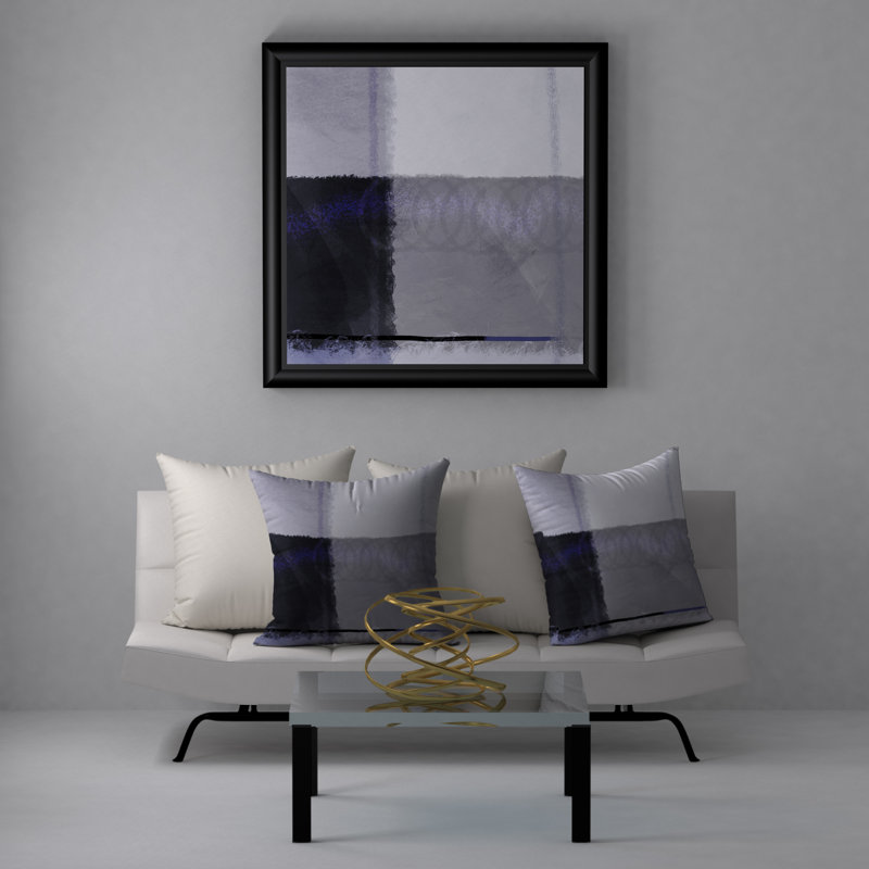 Coussin décoratif abstraite, 20 po X 20 po