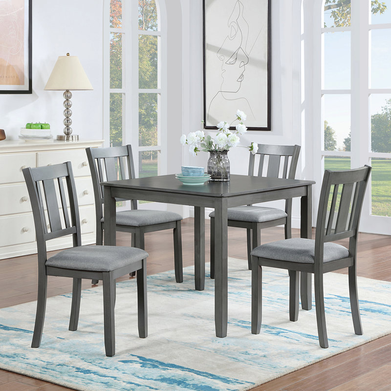 Table de salle à manger carrée en bois pour 4 personnes