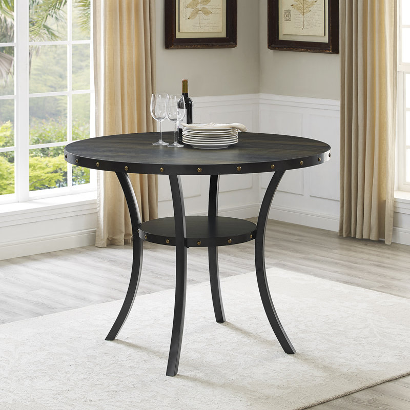 Table de salle à manger ronde Biony, 36.09"H x 48.09"L x 48.09"W, Brown
