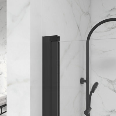 Bathtub Screen Panel Shower Door 180° Pivot