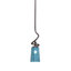 Suspension Sadea Stem Mini présentée en finition nickel brossé avec verre ambré dégradé de 11,4 cm de largeur x 16,5 cm de hauteur-89376505-89376507