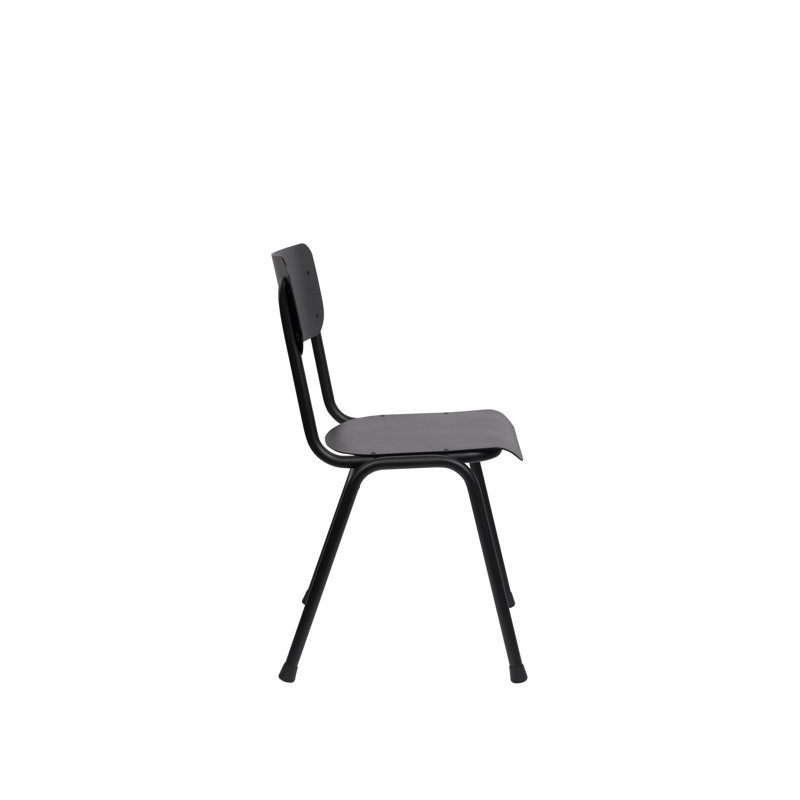 Back To School Outdoor Dining Side Chair, Black
