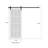 Quadro Frosted Glass Barn Door with Installation Hardware Kit-55746209-55746211-55746218