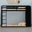 Multi-Functional Bunk Bed Featuring Built-In Shelves, Pegboards, Drawer Storage, And Ambient Lighting-2027915585