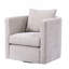 Fauteuil demi-tonneau pivotant en lin-1640729250
