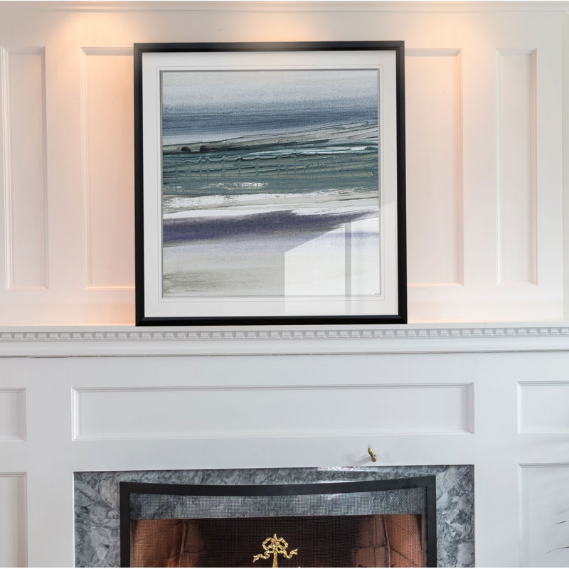 " Sahara II ", 16" H x 16" W x 1.5" D, Black Framed