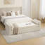 Banc rembourré en chenille avec 2 coussins-537092395
