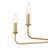 Pallas Brushed Natural Brass 6-Light Chandelier with Fabric Shades-1433420319