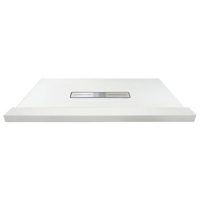 Base de douche Transolor Trimslate 42 po avec seuil simple réglable et bonde centrale