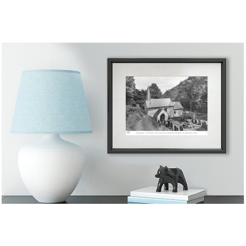 Culbone, St Bueno, The Smallest Parish Church In England 1929 - Single Picture Frame Print, 45cm H x 60cm W x 2.3cm D