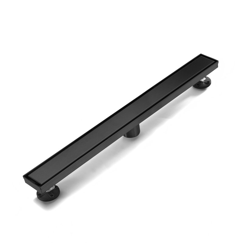 FlowCore 32" Matte Black linear grid drain, Matte Black