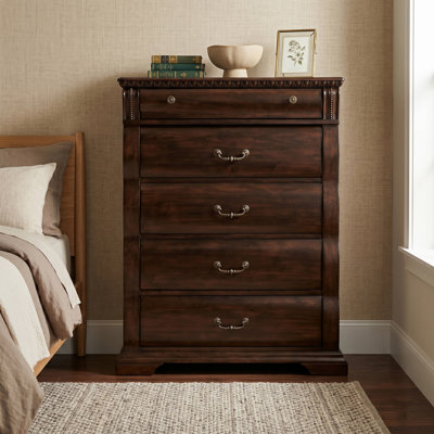 Allanson 38"W 5-Drawer Solid Wood Chest