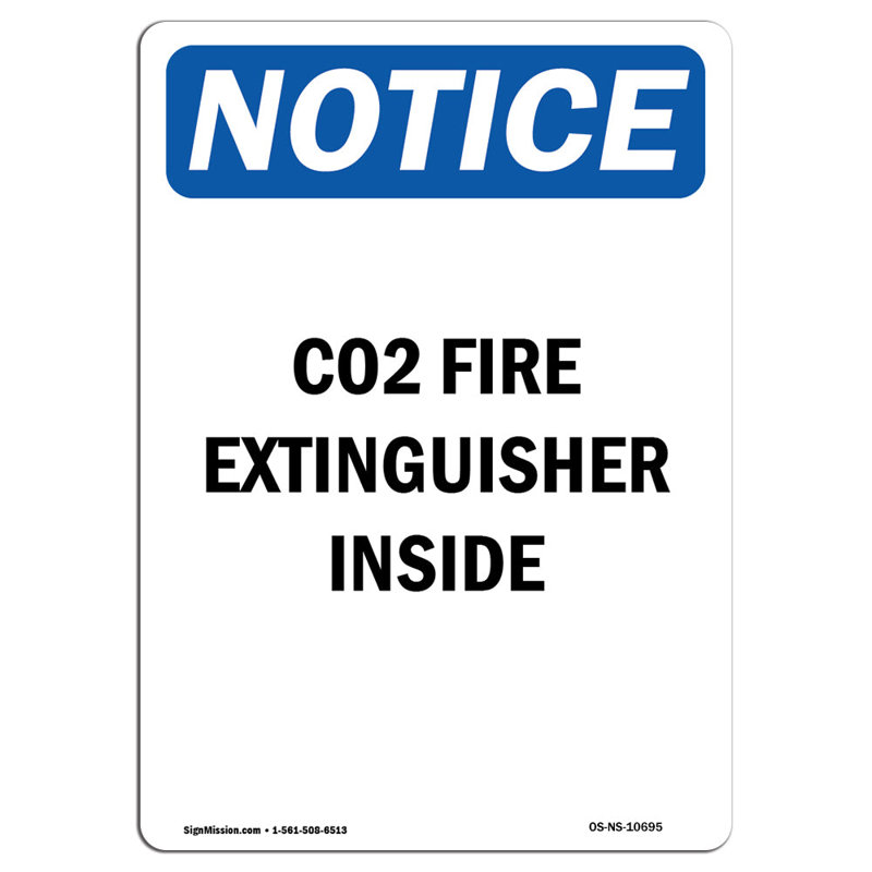 Co2 Fire Extinguisher Inside Sign