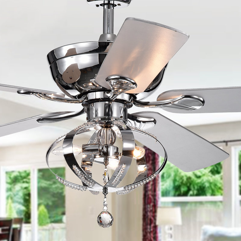 Ventilateur de plafond 52 pales 52 po avec chaîne de traction et ensemble d'éclairage inclus Davies