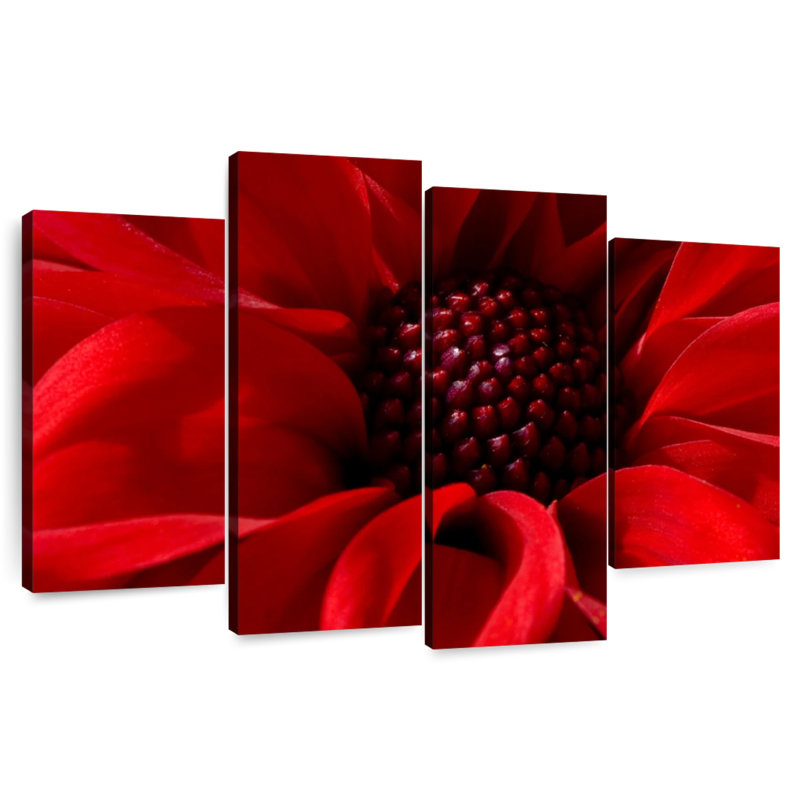 Harnek Red Flower Bloom, 22" H x 36" W