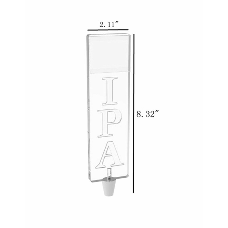 Generic IPA Clear Acrylic Plexiglass Beer Tap Handle Bar Tavern Lounge Microbrew