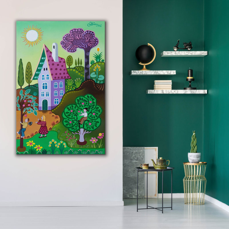  «The Purple House» par Koday, art mural sur toile, 40 po x 60 po, H 60 po x l 40 po