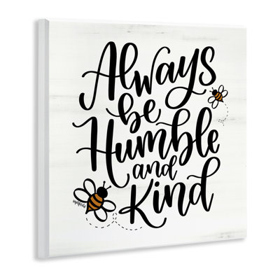 Inspiring Humble & Kind Wall Plaque Art by Imperfect Dust