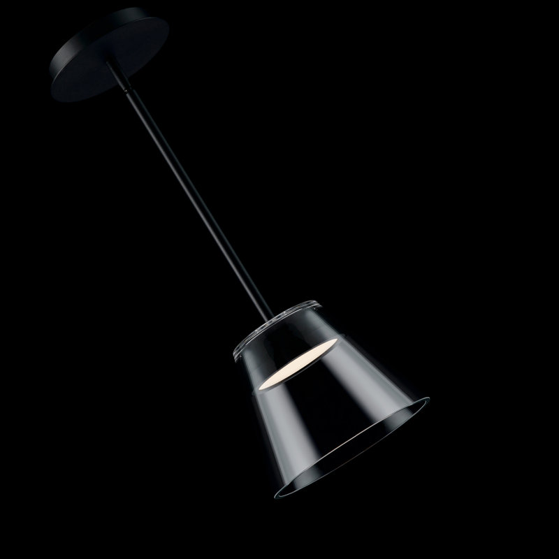 Mini-luminaire suspendu à DEL 14 po Chandra 3000K, Noir