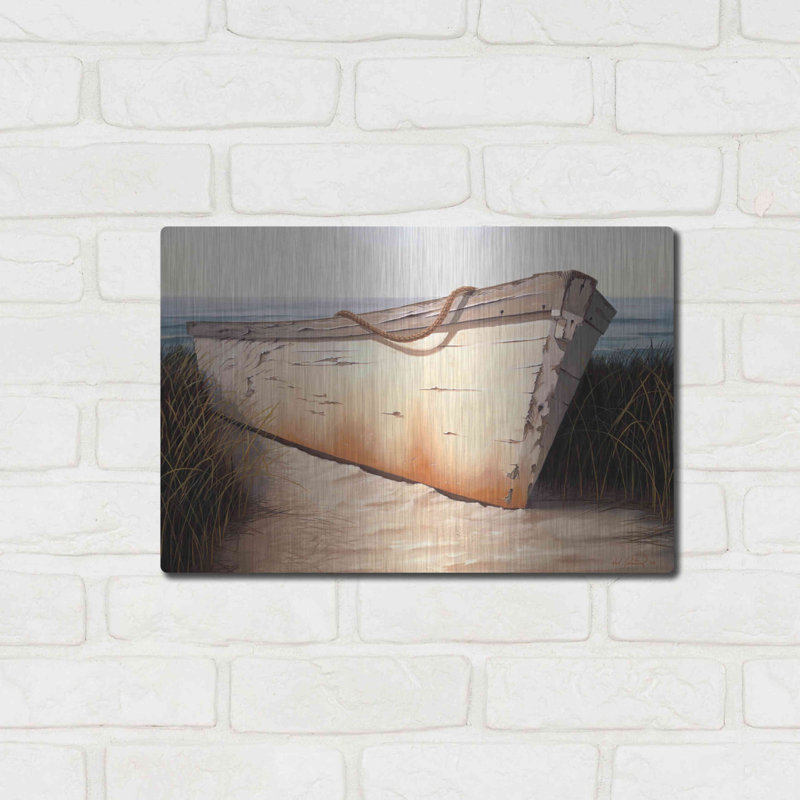 "Bateau blanc" par Karl Soderlund, H 12 po x l 16 po